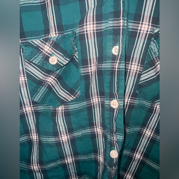 SWS Turquoise Plaid Long Sleeve Shirt - Picture 4 of 4